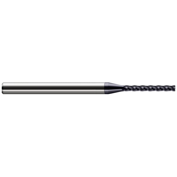 Miniature End Mill - Corner Radius - Long Flute, 0.0930" (3/32)